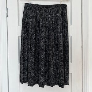 Vintage Pleated Polka Dot Skirt